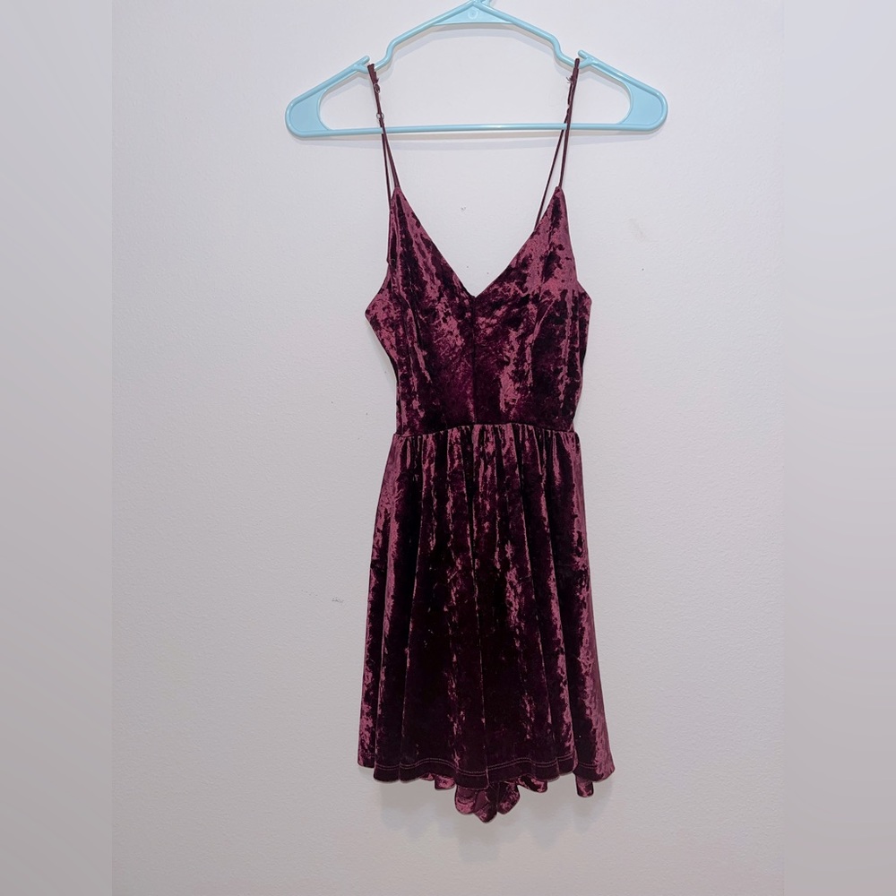 maroon velvet romper
